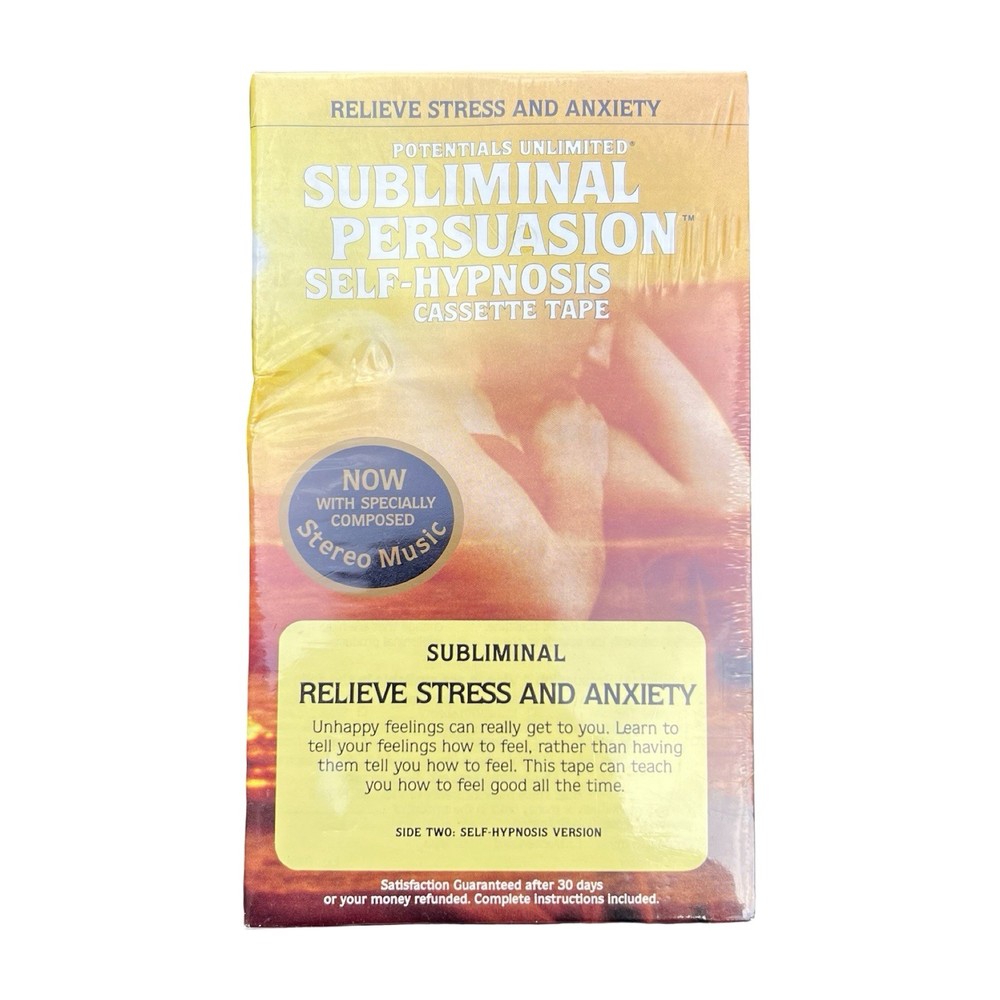 Relieve Stress & Anxiety Konicov Self-Hypnosis Cassette Potentials Unlimited USA