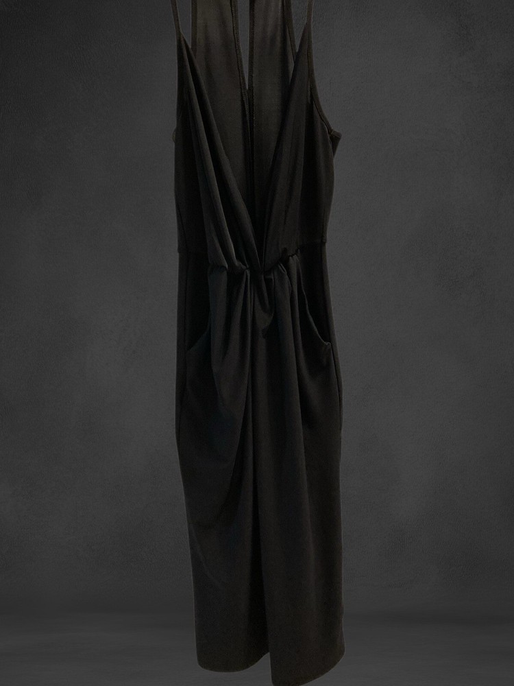 BCBG Paris Black Dress - Women’s XS - Elegant Gathered Design