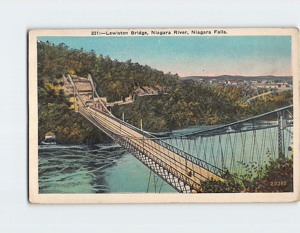 Postcard Lewiston Bridge Niagara River Niagara Falls Ontario Canada