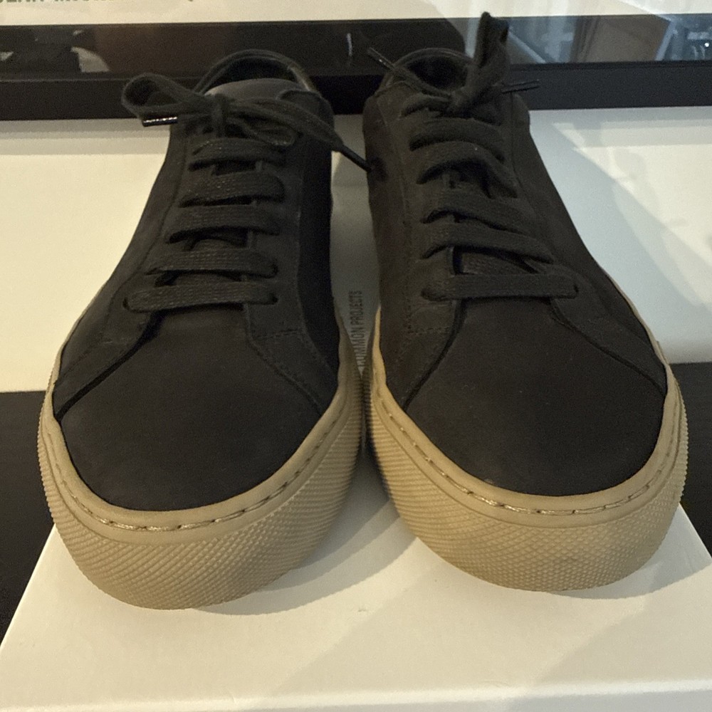Common Projects Achilles Black Nubuck Sneakers Size 42-image