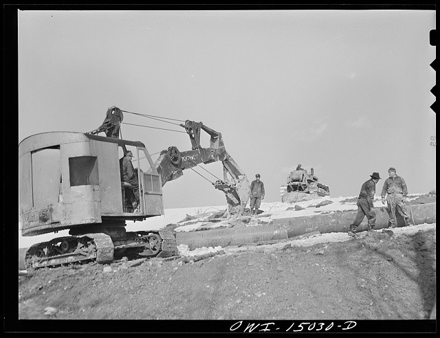 Pennsylvania 1942 War Emergency Oil Pipeline Construction Ditching Excavator