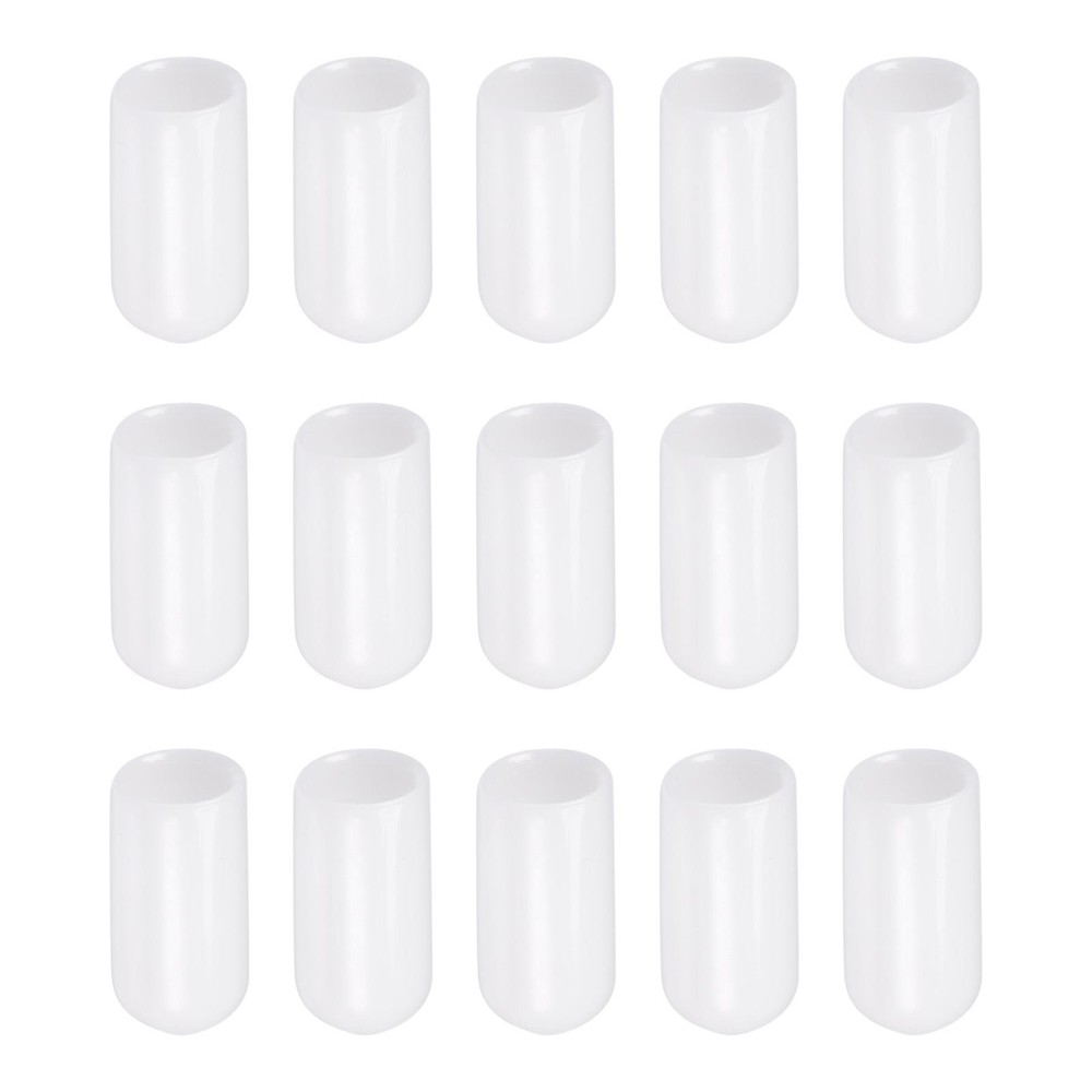 Rubber Screw Thread Protector Caps 7.5mm ID White 50 Pcs  