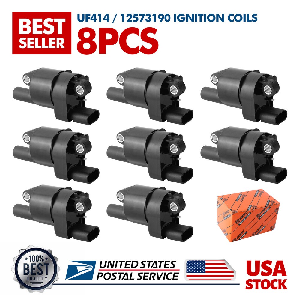 2007-2017 GMC Sierra 1500 8Pc Ignition Coil Set UF414 12573190 GN10165