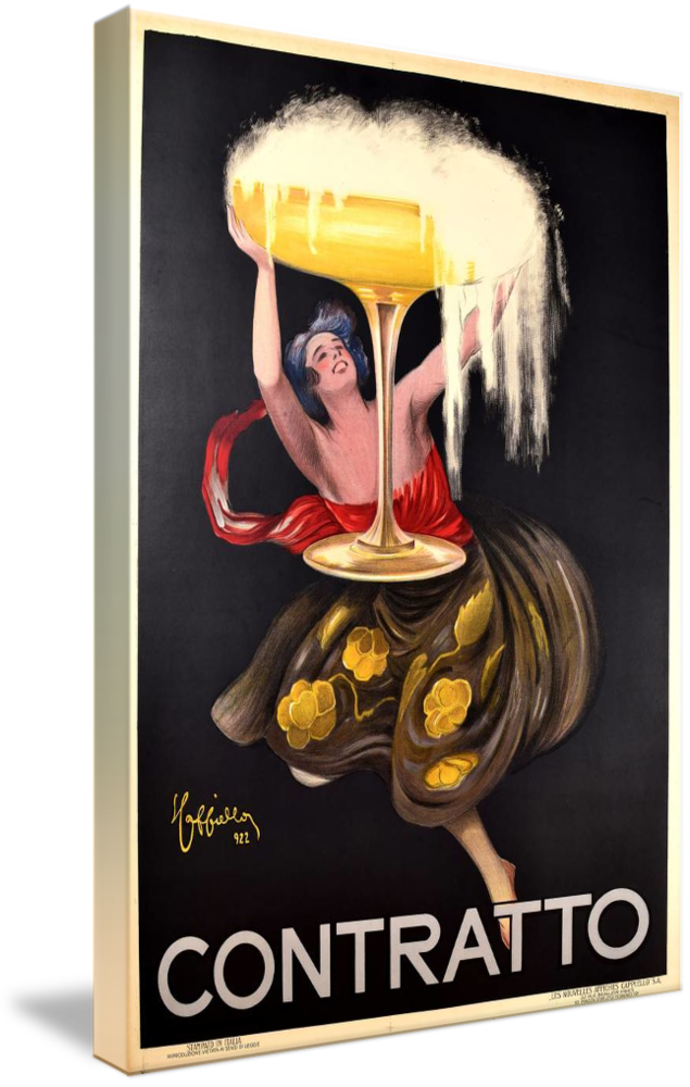 Canvas Art - Contratto by Cappiello Vintage Advertisement,