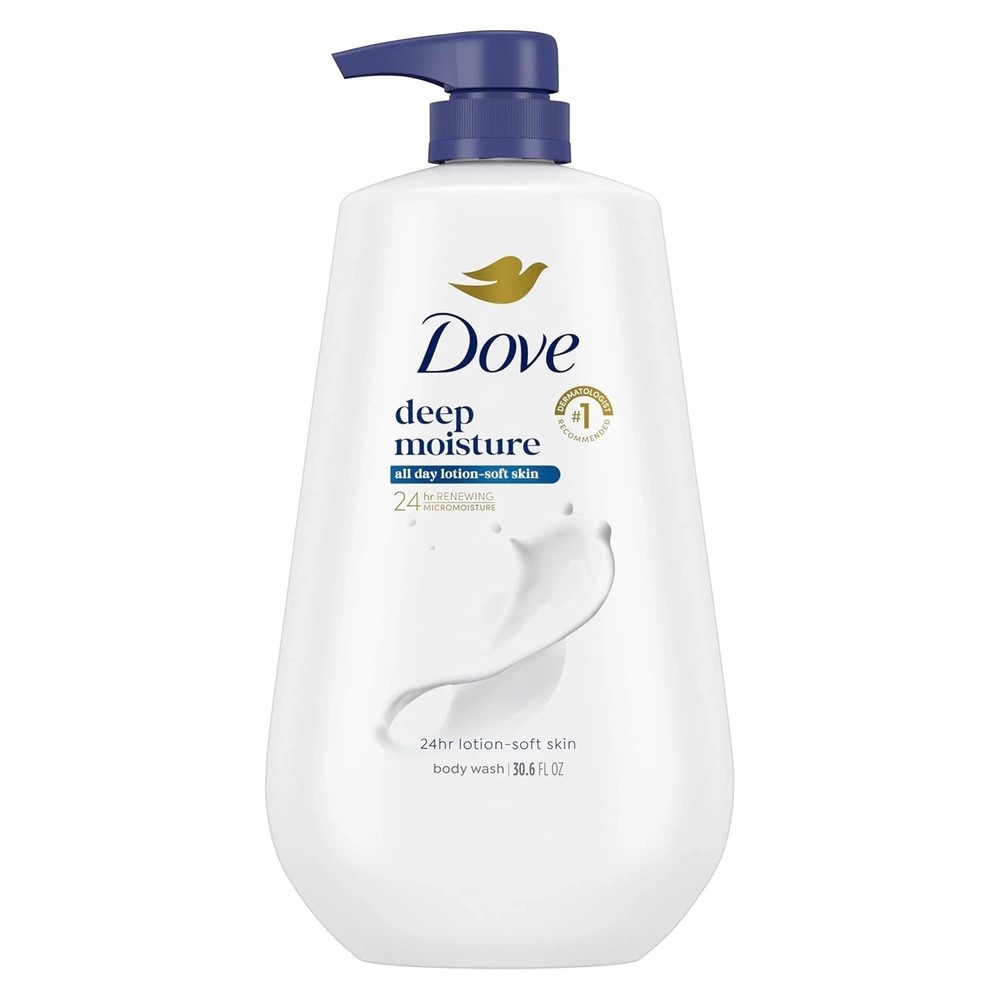 Dove Deep Moisture Body Wash for 24-Hour Hydration & Soft Skin