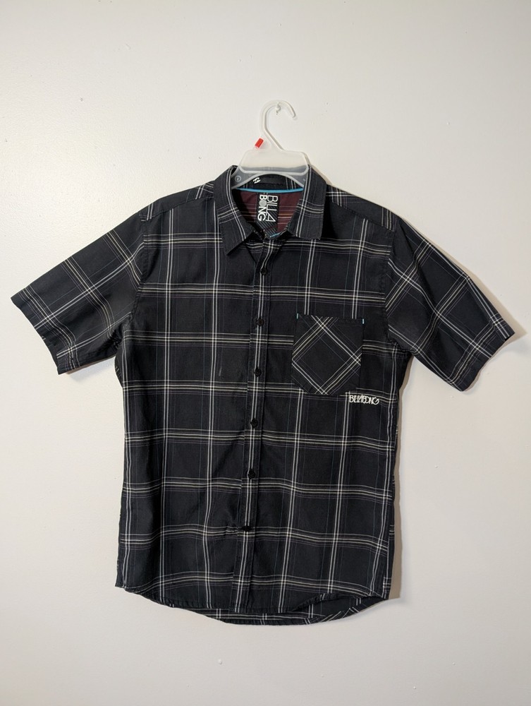 Billabong Straight Fit Short Sleeve Button Up Shirt Men's Size Small