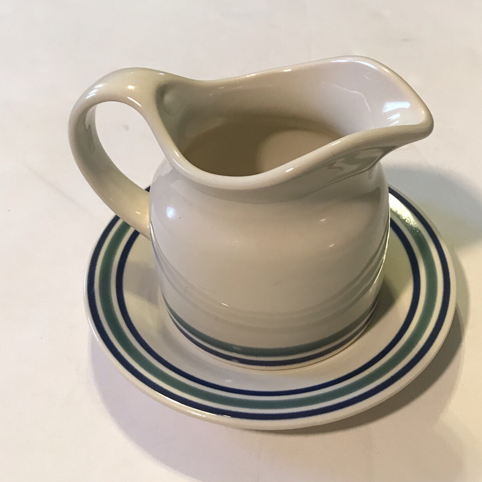 Pfaltzgraff 18 Oz Ceramic Pitcher and Plate Set for Serving