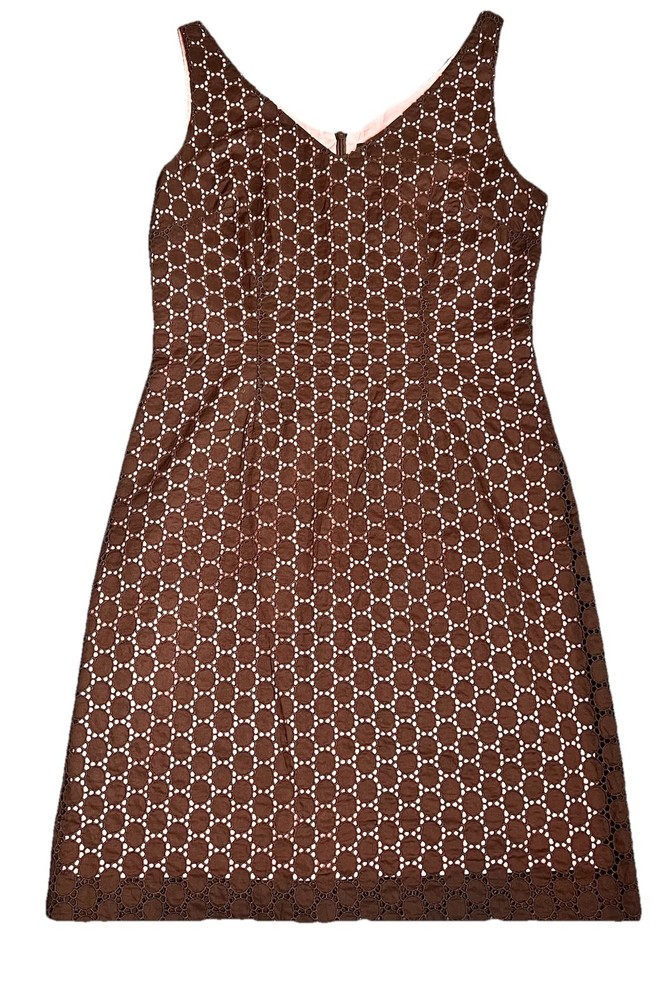 Saks Fifth Avenue Folio Dresse Brown And Pink Womens Size 10