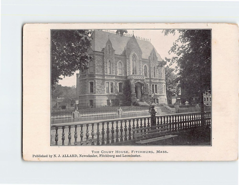 Postcard The Court House Fitchburg Massachusetts USA