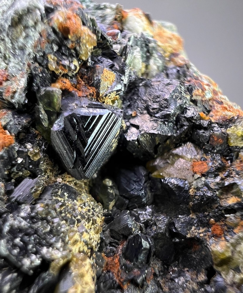 61 GM Magnetite With Epidote & Diopside on Matrix from Nangarhar Afghanistan Z6