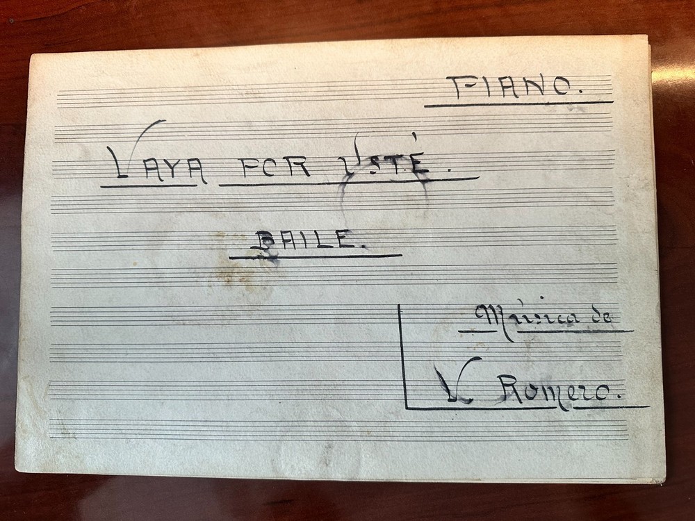Antique Spanish Piano Music Manuscript 