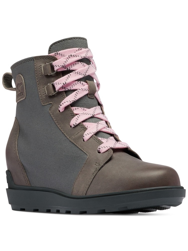 SOREL Womens Gray Mixed Media Back Pull-Tab Evie Ii Round Toe Booties 10