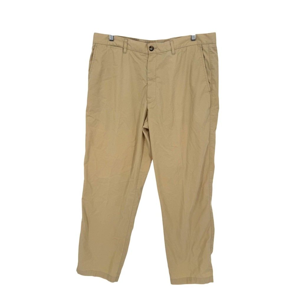 Ermenegildo Zegna Men's Brown Cotton Twill Sport Chino Pants 38x30 Flat Front