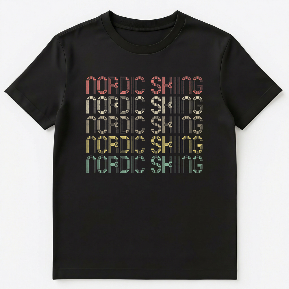 Retro Style Nordic Skiing Unisex T-Shirt