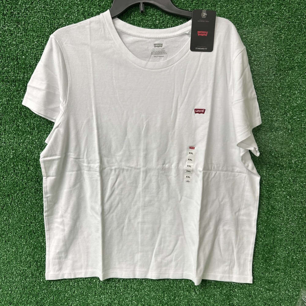 Levi's Women's Perfect Crewneck T-Shirt White XXL NWT