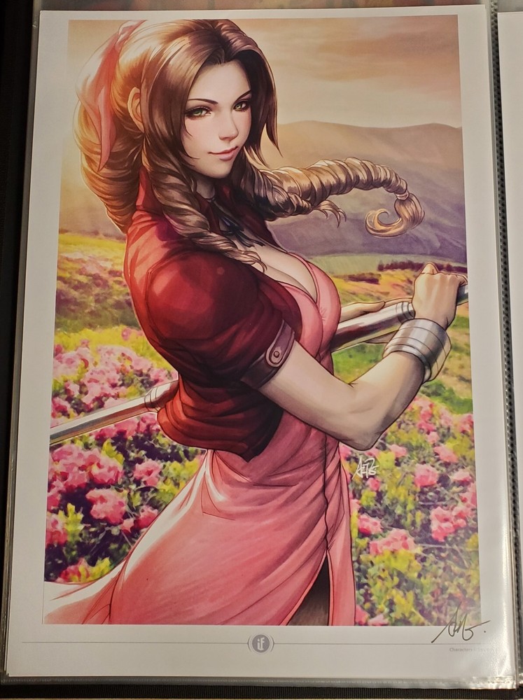 Final Fantasy Aerith Artgerm Art Print Signed W/COA