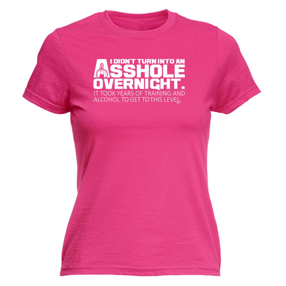 Didnt Turn Into An Ahole Overnight - Womens T Shirt Funny T-Shirt Gift Novelty