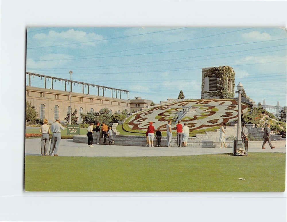 Postcard Ontario Hydro Floral Clock Niagara Falls Ontario Canada