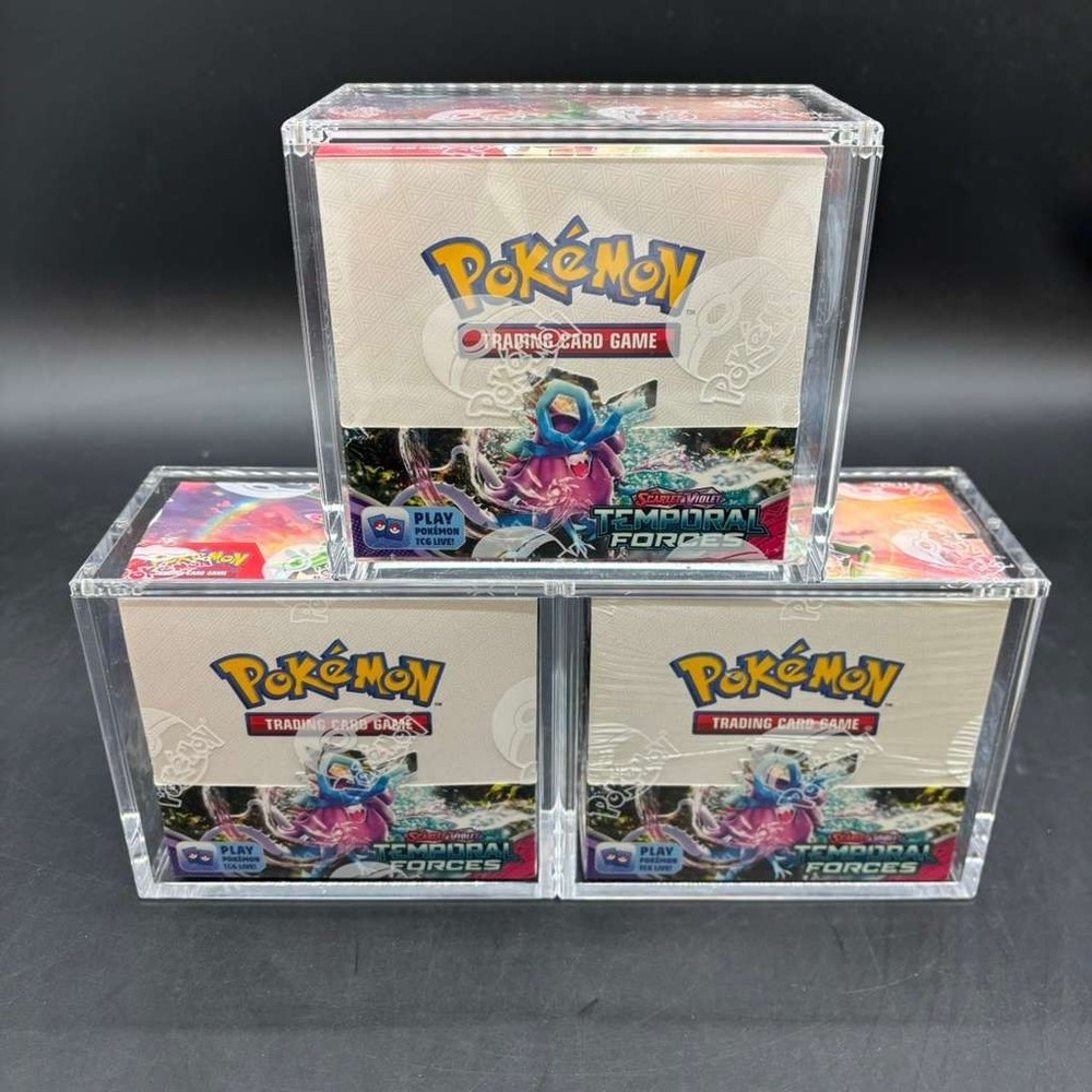 Lot (3) Pokemon TCG SV05 Temporal Forces  Booster Boxes SEALED/NEW w/ AcrylicProbstein is actively accepting consignments