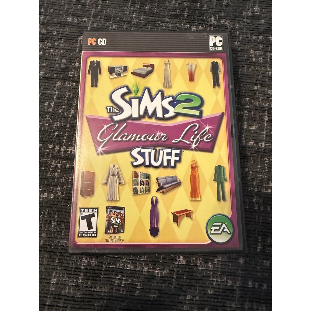 The Sims 2 Glamour Life Stuff PC CD-ROM Excellent Condition Expansion