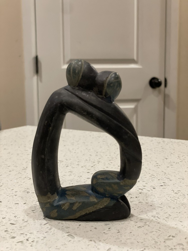 African Style Soapstone Abstract Sculpture Handcrafted Tribal Figurine