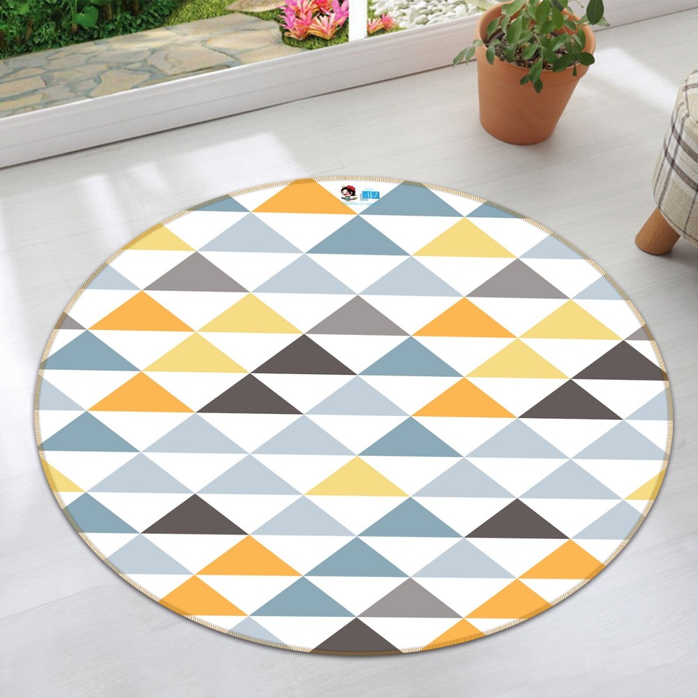 3D Colorful Triangle NBC320 Game Rug Mat Elegant Photo Carpet Mat Fay 2023