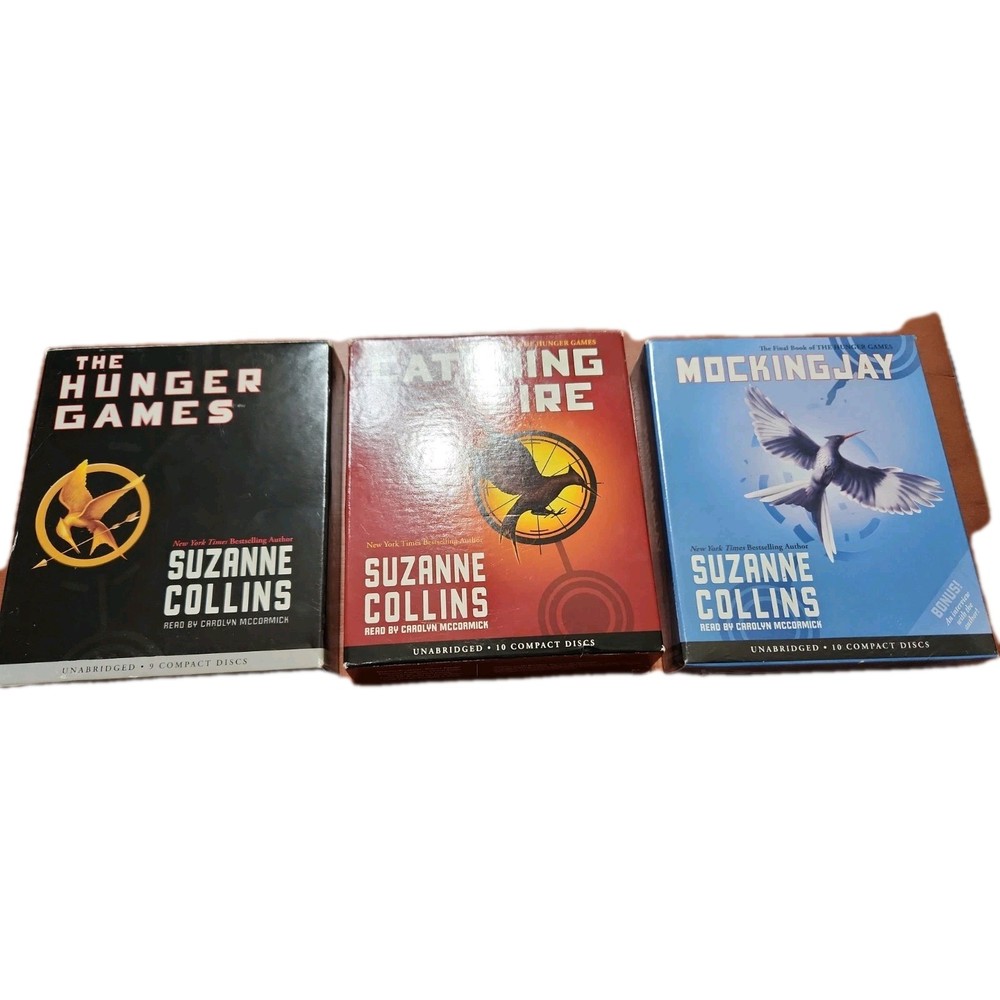 The Hunger Games Catching Fire Mockingjay Trilogy Unabridged CD Audiobook Set