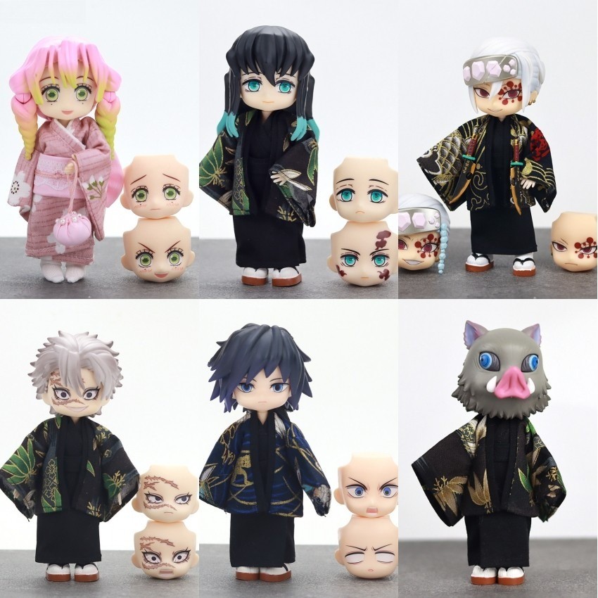 Anime Demon Slayer 1/12 OB11 BJD Action Figure Toys Joint Movable Doll Set Gift