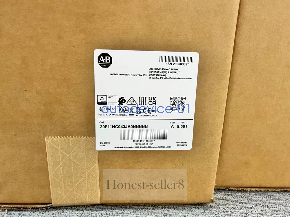 2023-2024 New  20F11NC043JA0NNNNN PowerFlex Air Cooled 753 AC Drive DHL/FedEx