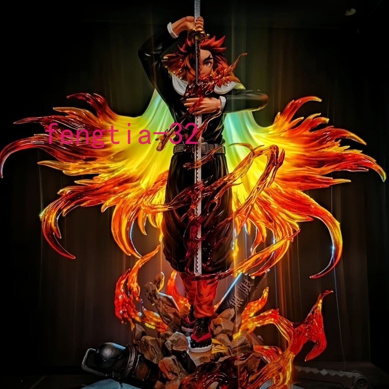 NEW Demon Slayer Rengoku Kyojuro Figure Collection Anime Statue Model Gift 30cm