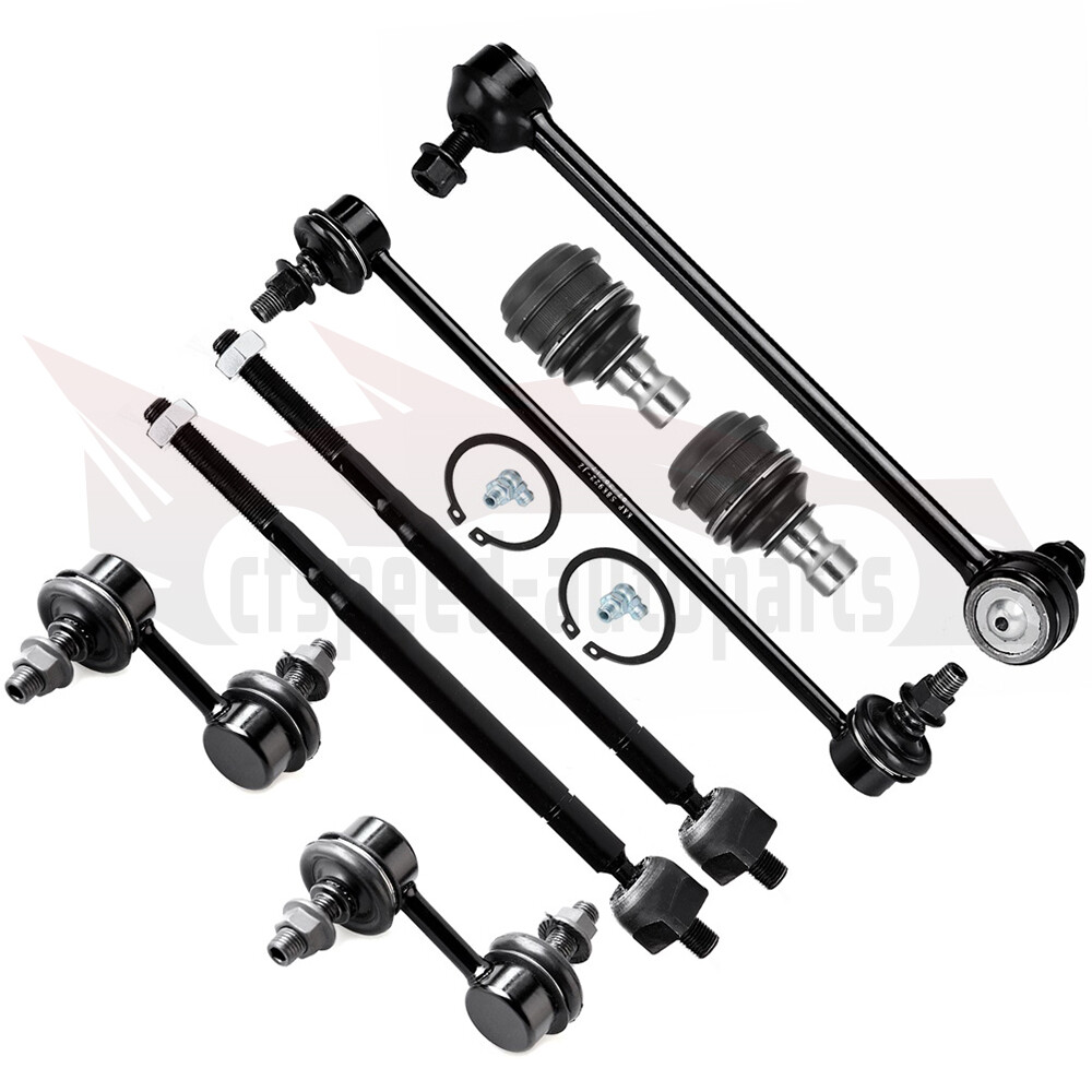 8pc Front Suspension Kit for 2002-2005 Chrysler Sebring - Ball Joints, Sway Bar Links, Tie Rod Ends