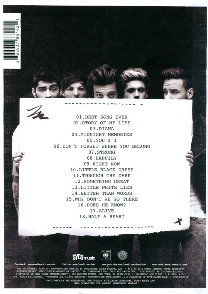 One Direction Midnight Memories [Deluxe Edition] New Cd