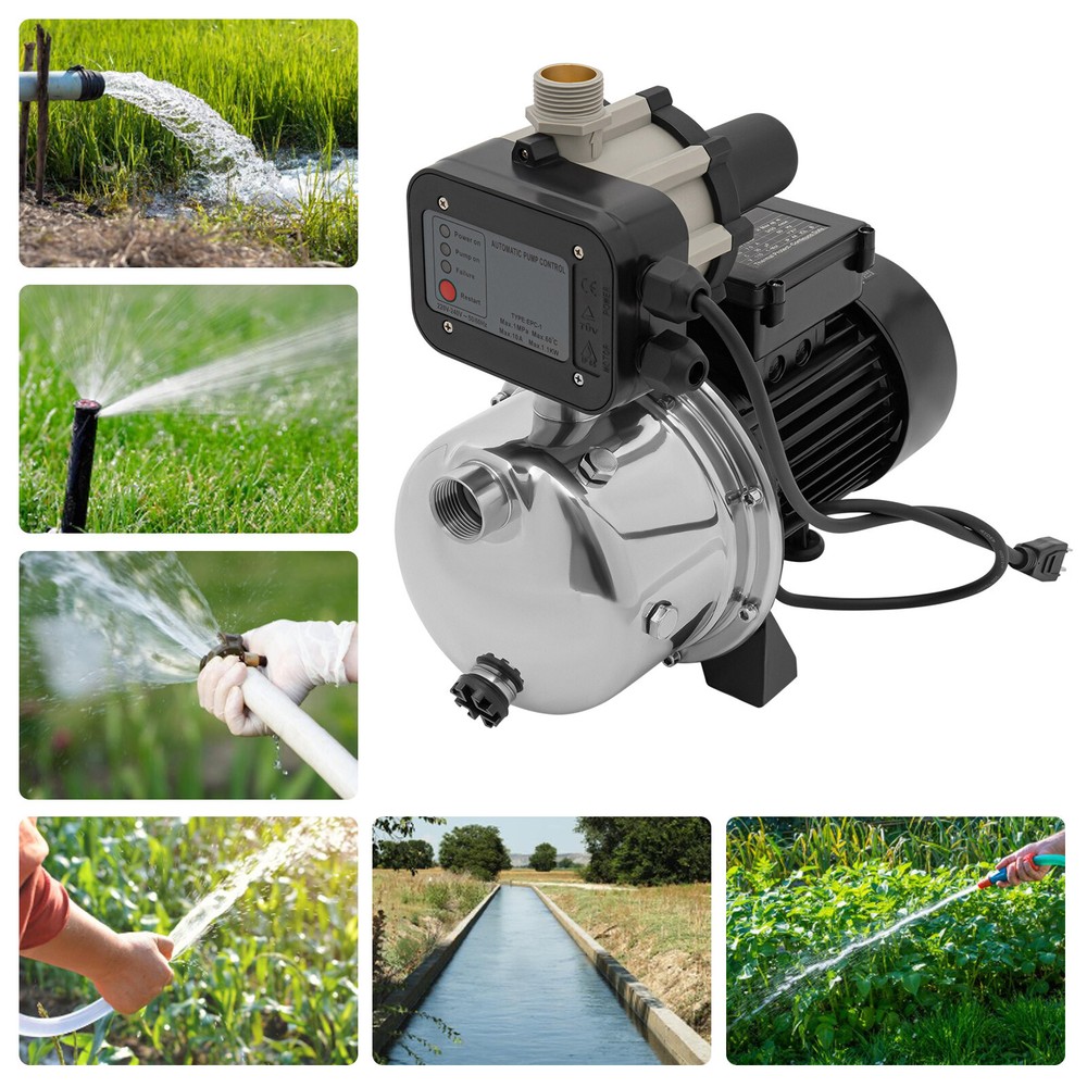 1.5HP 115V Shallow Jet Well Pump with Pressure Tank Garden Booster Jet Pump