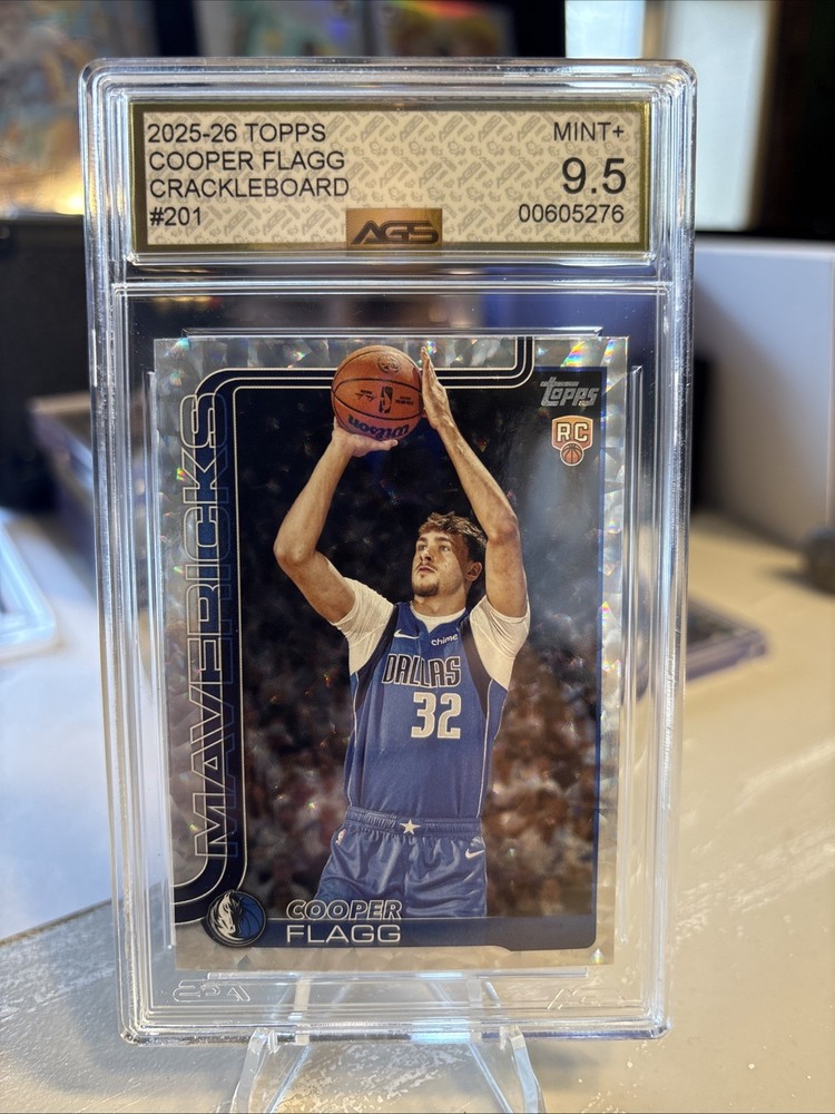 2025-26 Topps - Cooper Flagg #201 Crackleboard Foil (RC) AGS 9.5 Mint + Dallas