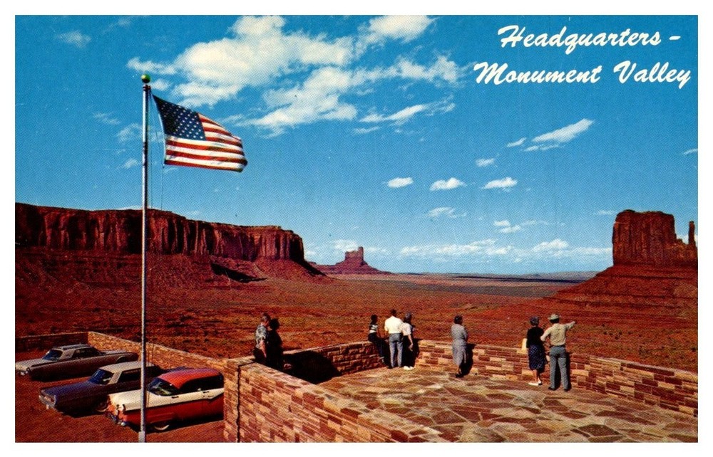 1960s Headquarters Deck Monument Valley Navajo Park Arizona Vintage Postcard