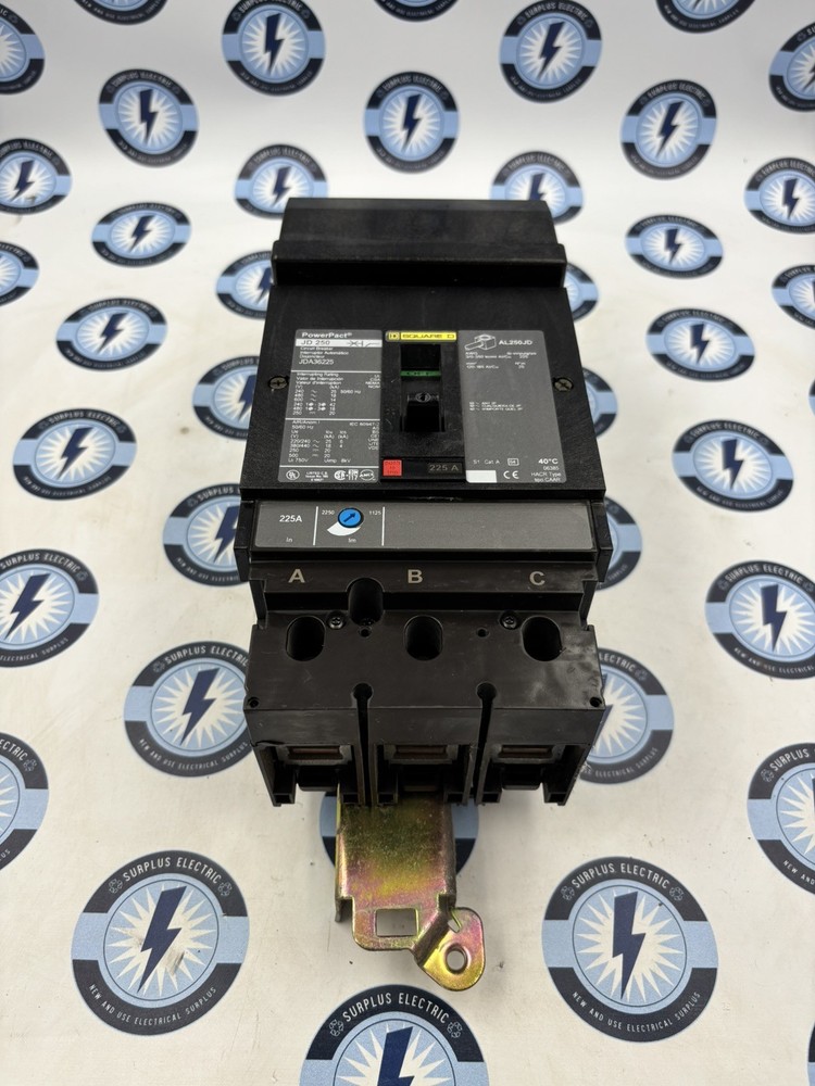 JDA36225 225 Amp 600V 3 Pole Square D PowerPact I-Line Circuit Breaker