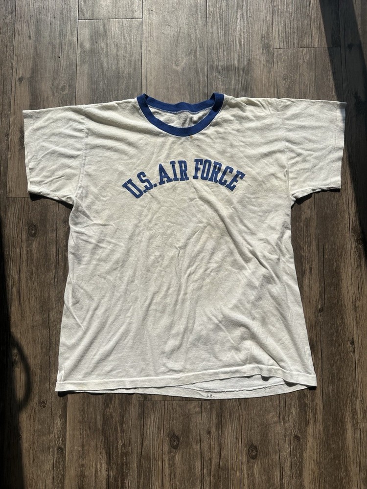 Vintage 60’s Vietnam Era Air Force Combat Trainee T Shirt Size L Single Stitch