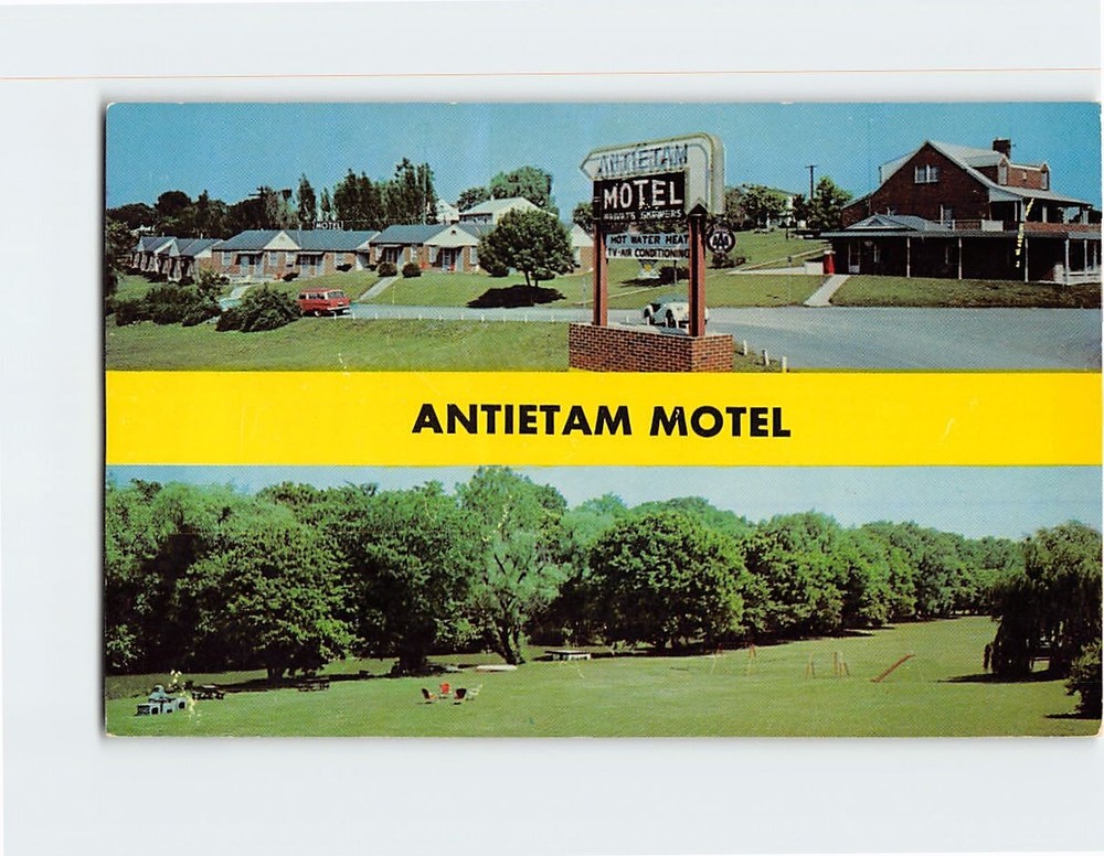 Postcard Antietam Motel Hagerstown Maryland USA