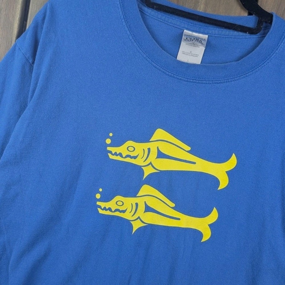 Legends Of The Hidden Temple Nickelodeon Blue Barracuda Vintage Y2K Shirt Large