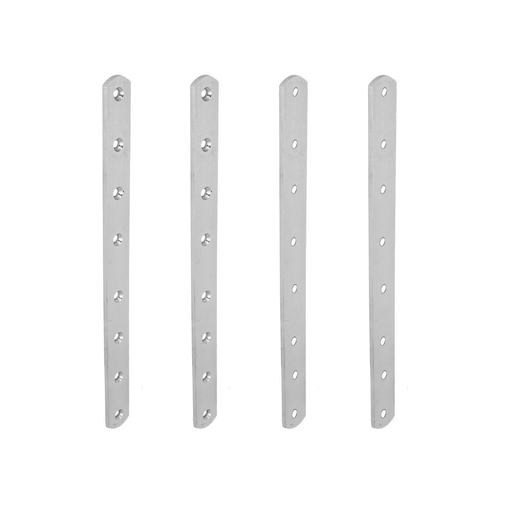 4 Pack 300x25x4mm Flat Straight Brace Plate Stainless Steel Brace Plate Silver