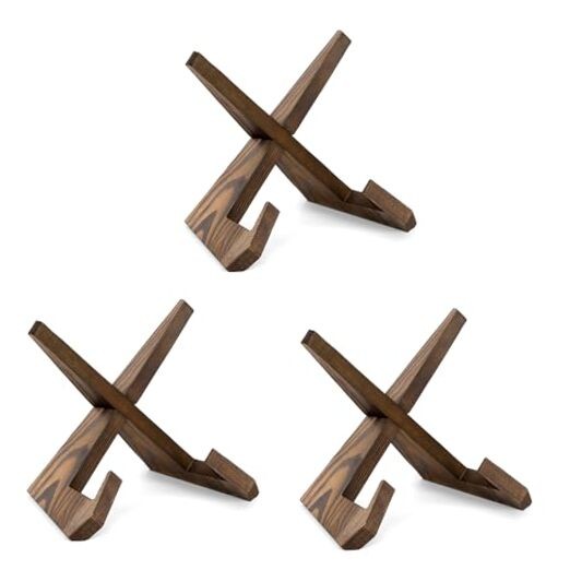 3 Pack 6.5 Inch Plate Stands for Display - Sturdy Plate Holders