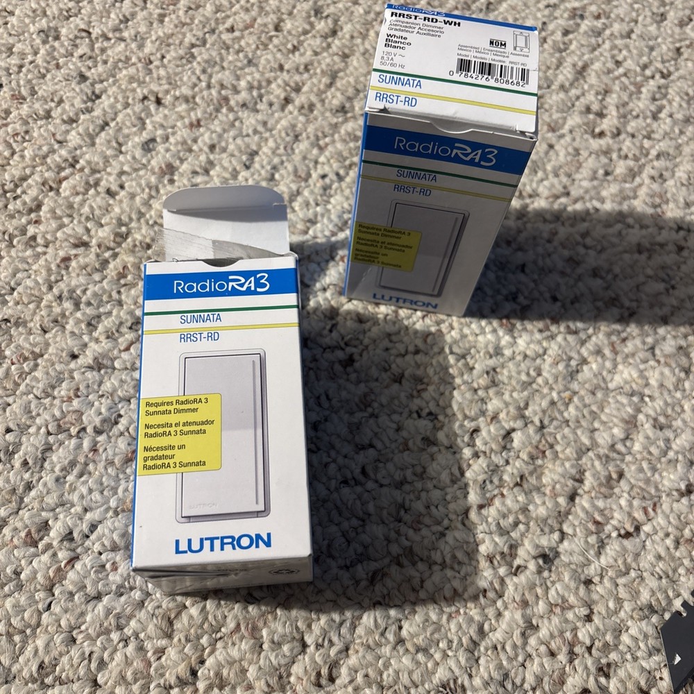 Lutron Radio RA3 RRST-RD-WH Companion Dimmer Sunnata, NEW