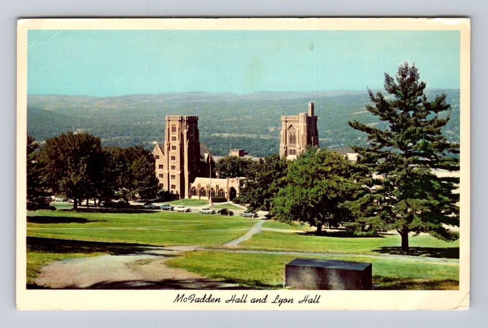 Ithaca NY-New York McFadden Lyon Hall Cornell University Vintage c1965 Postcard