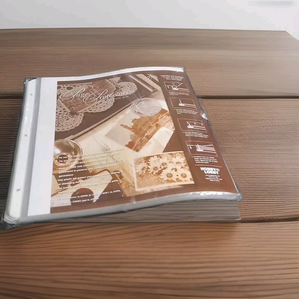 NEW The Paper Studio 25 Page Protectors 25 White Sheets 12 x 12 2 Post Extenders