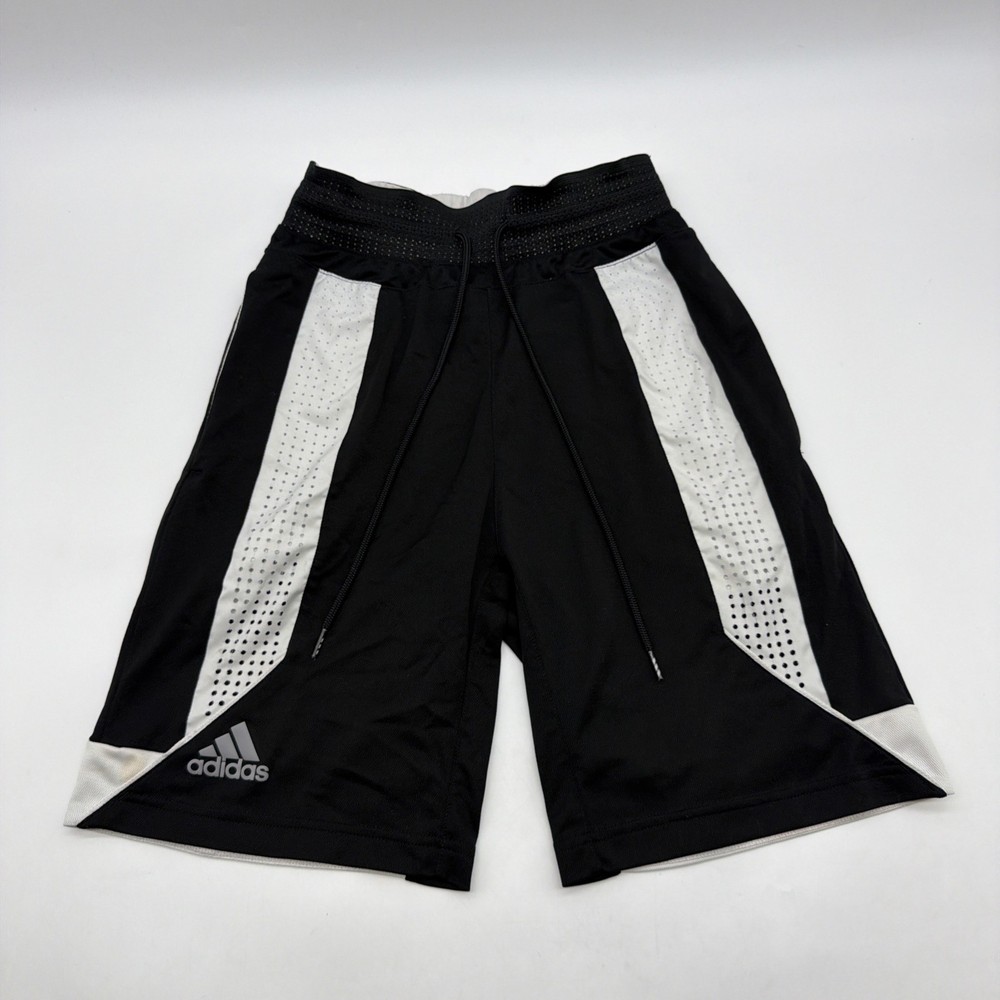 Adidas Basketball Club Shorts Men S Black & White Pockets Logo .#38553