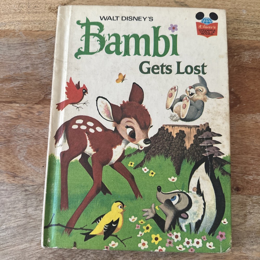 Bambi Gets Lost (1972 ) Hardcover Book - Disney's Wonderful World of Reading