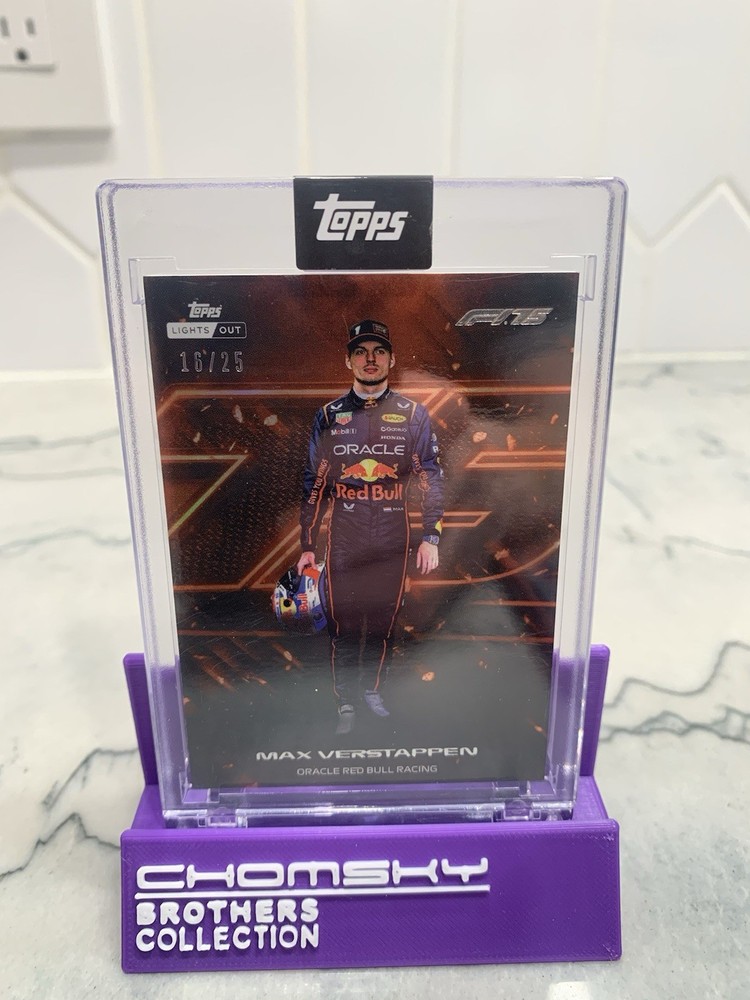 2025 Topps Lights Out F1 Max Verstappen Oracle Red Bull Racing Serial #16/25