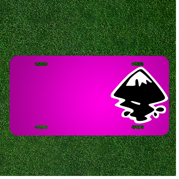 Personalized Car License Plate with Names for Snowcap Mountain Cone Design