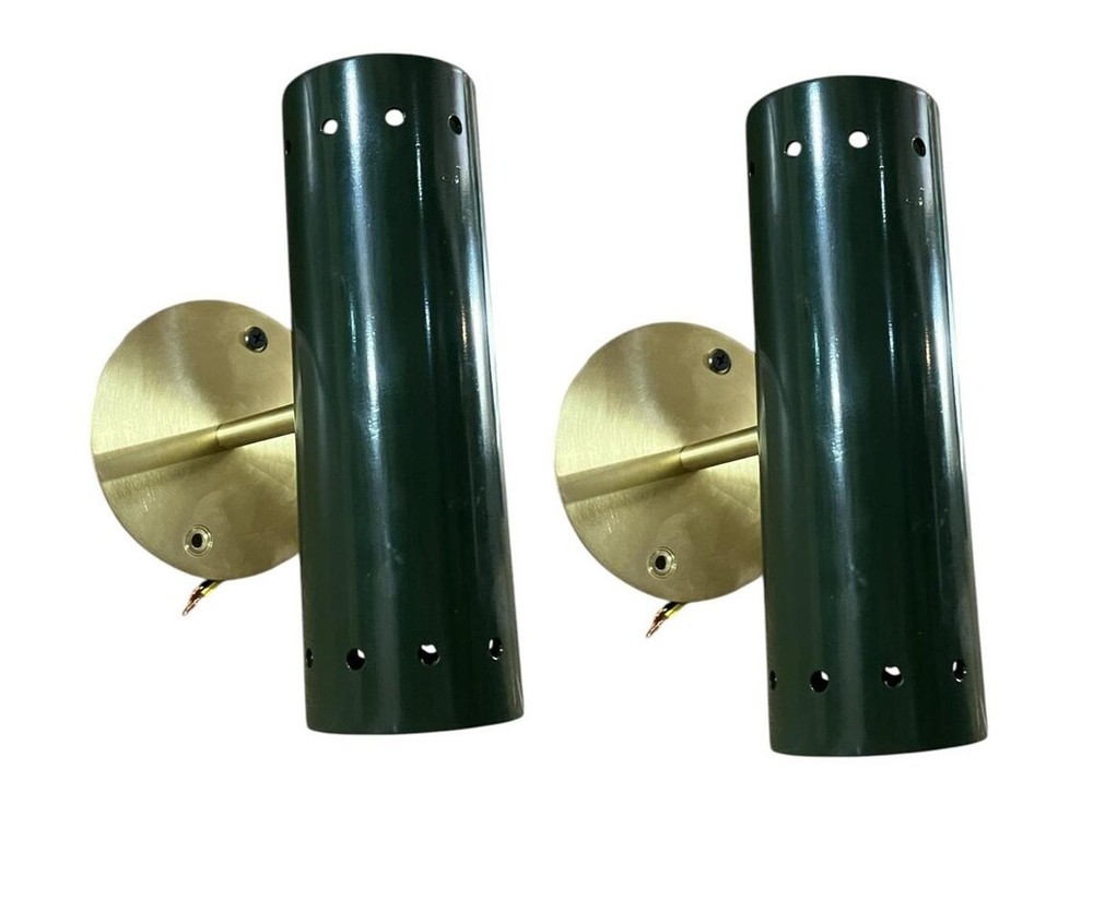 Set of 2 Mid-Century Modern Diablo Wall Sconce Brass Double Light Sputnik Vanity
