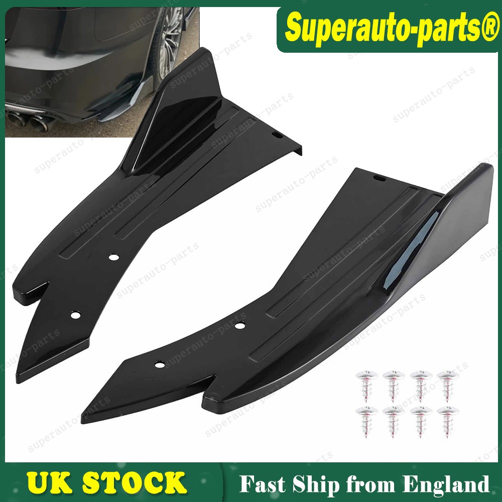 Rear Spats Bumper Lip Diffuser Splitter Spoiler Glossy Fits VW T6 T5 Transporter